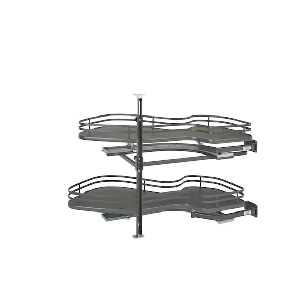 Rev-A-Shelf Steel, Orion Gray, 33 in W, 24.5 in H, 21.85 in D, 21.85 in L, Orion Gray 5372-15-FOG-R - main